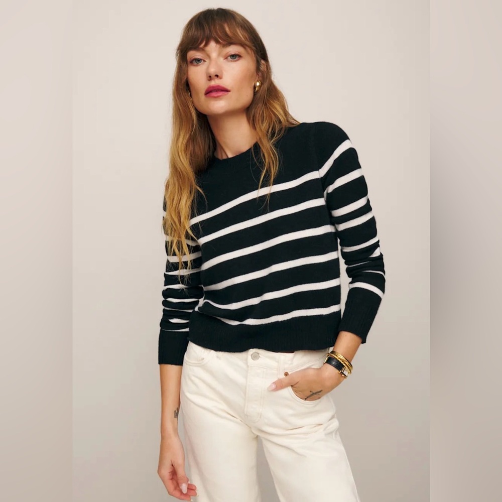 REFORMATION Dana Cashmere Crew Sweater Sz M